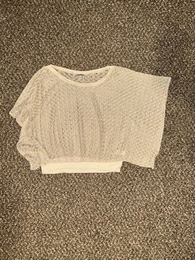 Express 🦋 Metallic Macramé Butterfly Sleeve Blouse